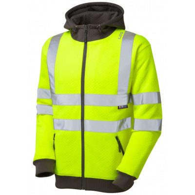 Leo Workwear Brynsworthy Hi-Vis 1/4 Zip Sweatshirt