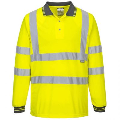 Portwest Hi Vis Long Sleeve Polo