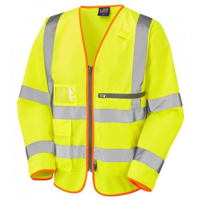 Leo Workwear Heddon Superior Sleeved Vest With Tablet Pocket