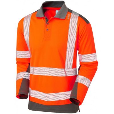 Leo Workwear Wringcliff Dual Colour Coolviz Plus Sleeved Polo Shirt
