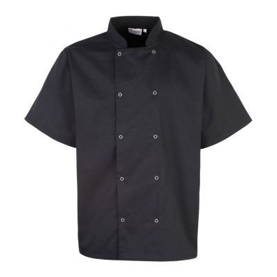 Premier Studded Front Short Sleeve Chef's Jacket