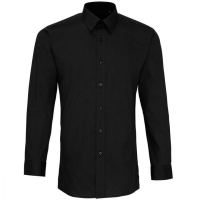 Premier Colours Poplin Fitted Long Sleeve Shirt