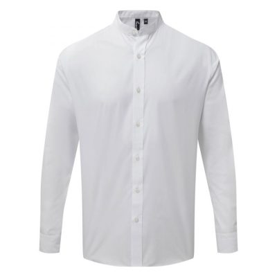 Premier Banded Collar Grandad Long Sleeve Shirt