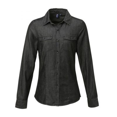 Premier Women's Jeans Stitch Denim Blouse