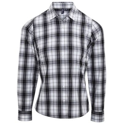 Premier Ginmill Check Ladies' Cotton Long Sleeve Blouse