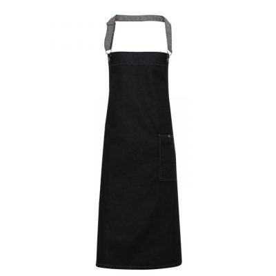Premier District Waxed Look Denim Bib Apron