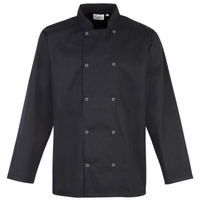 Premier Studded Front Long Sleeve Chef's Jacket