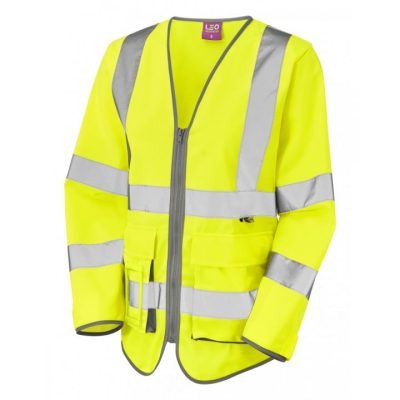 Leo Workwear Beaworthy Hi-Vis Superior Ladies Sleeved Ves
